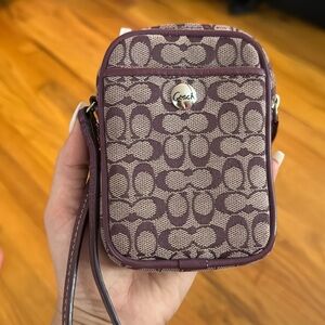 Coach Dark Purple Camera Bag